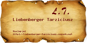 Liebenberger Tarziciusz névjegykártya